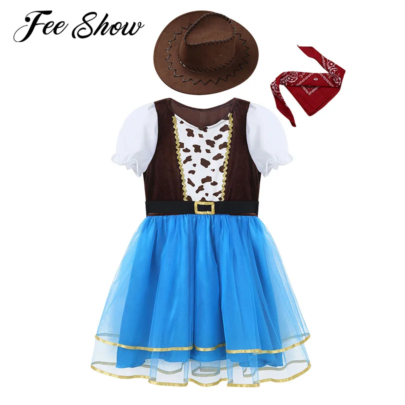 Детский костюм коровки для косплея на Хэллоуин девочек ролевых игр с короткими