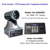 video conference system 20x zoom camera 4d ip joystick keyboard controller for live conferencing broadcasting