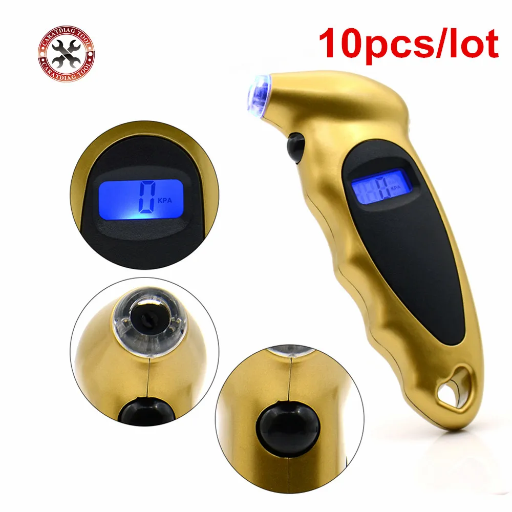 10 шт. Высокоточный манометр в шинах 0 150 PSI подсветка цифровой датчик давления