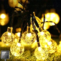 7m led solar garden light crystall ball bulbs led string lamp fairy lights outdoor waterproof lamp indoor holiday decor lighting