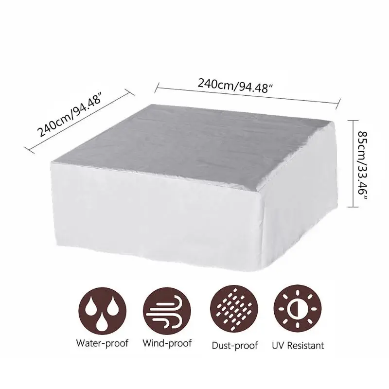 

P82C Waterproof Oxford Square Garden Chair Table Hot Tub Cover Accessories Protector Outdoor Falling Leaf Protector Cover Case