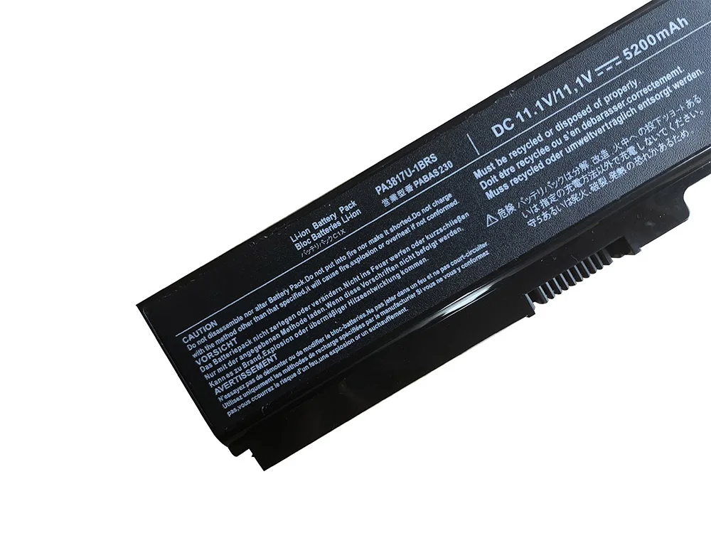 Аккумулятор для Toshiba PABAS117 PABAS118 PABAS178 PABAS227 PA3817U 1BRS 1BAS P3817 Satellite L600 L600D L650 L670D|battery for