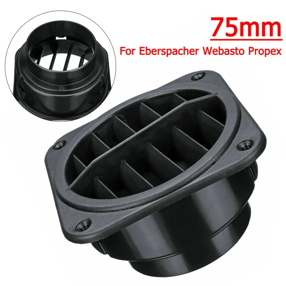 

75mm Car Air Diesel Heater Duct Air Vent Outlet Fit For Webasto Eberspacher Warm Air Ventilation With Black Diesel Heater Ducts