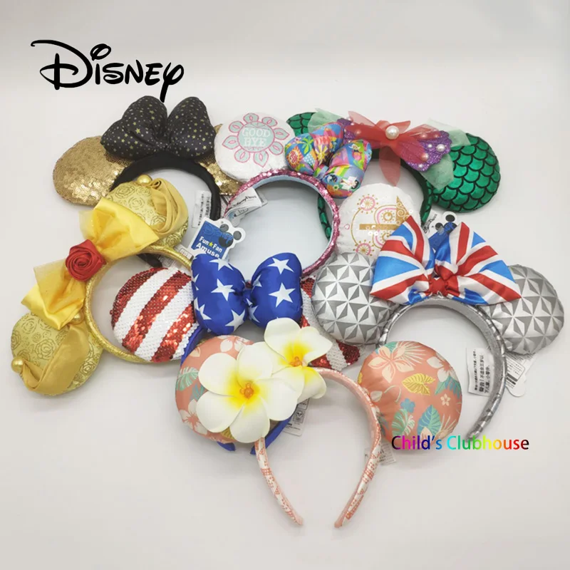 Disney маленький мир оголовье уши Микки милый мультфильм шаблон девочка игрушка головной убор День Рождения украшения, рождественские подарки