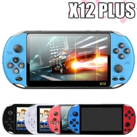 new x12 plus retro game handheld game console built in 2000classic games portable mini video player 5 17inch ips screen 8g32g