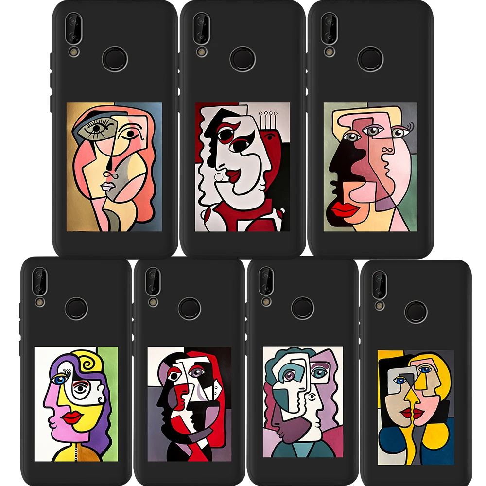 

Famous Picasso abstract Art painting for Huawei Honor 8 Lite 8X 8C 9X 9 10 Lite 20 Pro V20 10i 20i 8S 8A 30 Pro 30S Phone Case