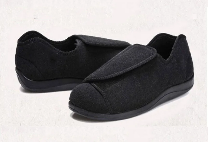 Туфли мужские для диабетиков удобные дышащие на плоской подошве обувь