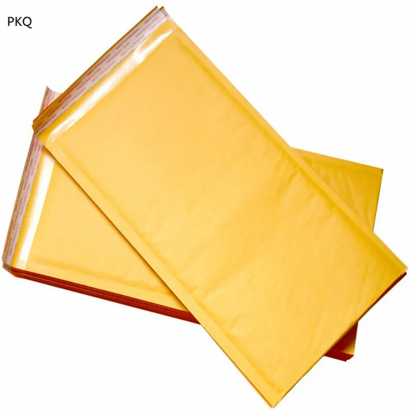 30pcs Yellow Kraft Paper Bubble Shipping bag For Postal Bag Self Adhesive Padded Envelopes kraft bubble mailer | Канцтовары для