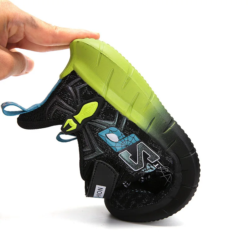 Новый костюм Человек паук для детей беговые кроссовки мальчиков легкие дышащие