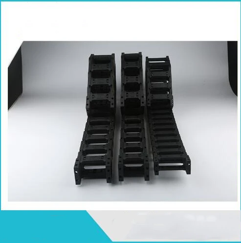 

adad Black Enhanced Plastic Nylon Drag Chain Cable Carrier 1M Length 35x100mm Bridge-type for CNC Machine