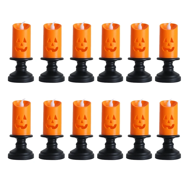 

Halloween Candle Light LED Colorful Candlestick Table Top Decoration Venue Decoration Props
