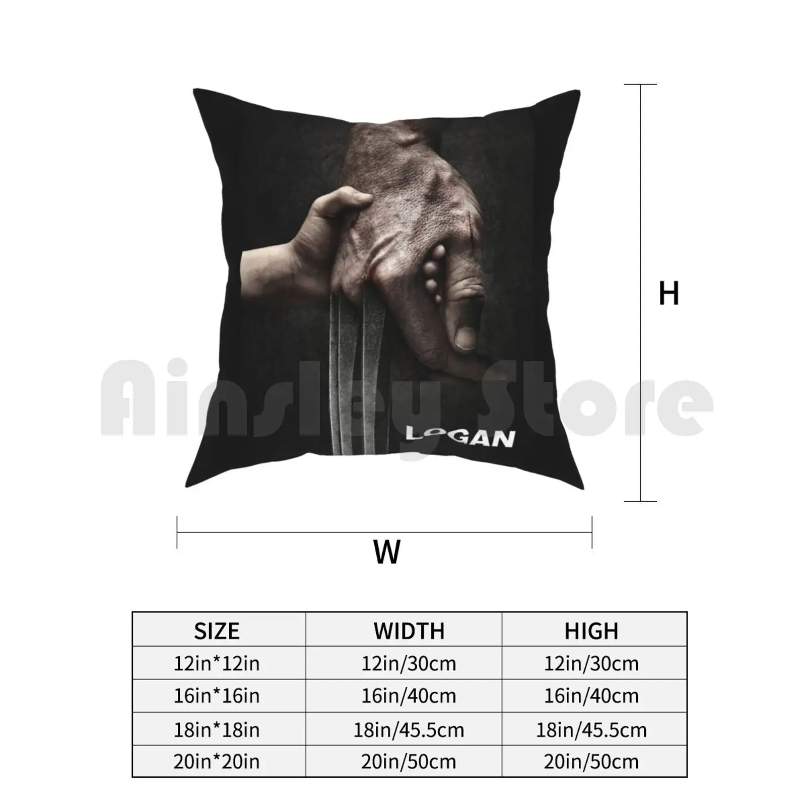 Диванная подушка Logan мягкая обложка для дома с рисунком размеры Xmen Логан комиксы