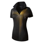 Jeansian Женская Повседневная футболка с коротким рукавом, футболка для гольфа, тенниса, бадминтона SWT285 Black2