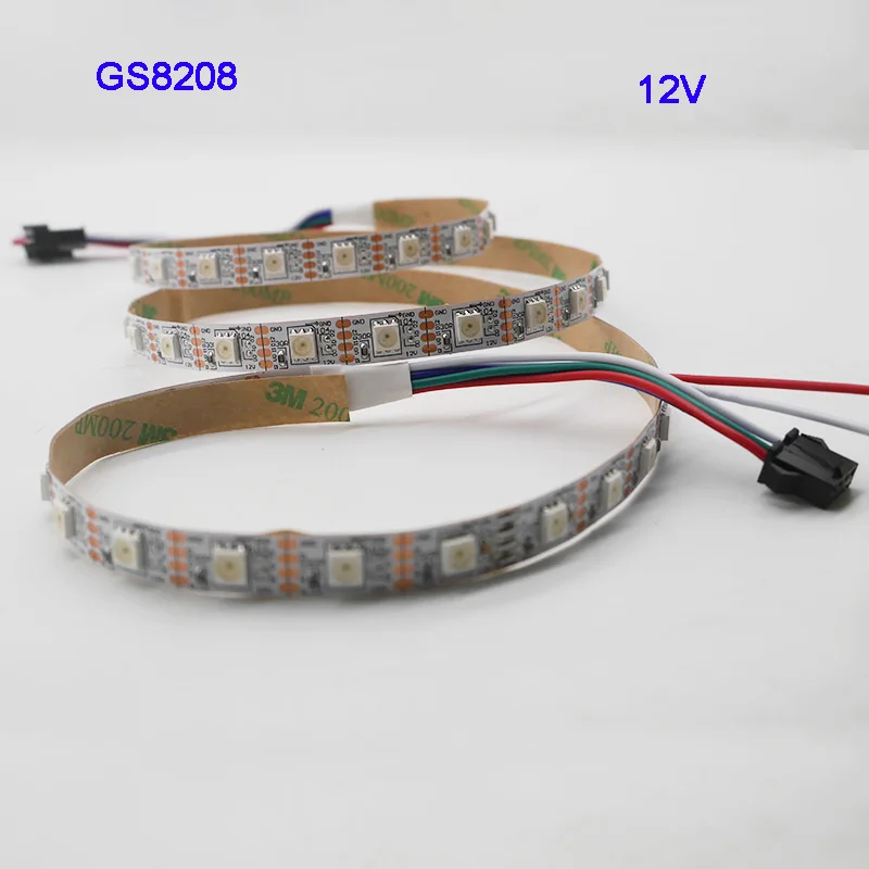Умная Пиксельная Светодиодная лента GS8208 1 м/3 м/5 м 30/60/144 пикселей/светодиодов/м