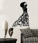 Виниловая настенная аппликация, африканская девушка, черные женщины, наклейка в этническом стиле, украшение для дома, дизайн интерьера, художественная наклейка, Фреска 2FZ27