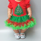 Для дял 18-дюймовой куклы Baby Doll Рождественский Санта Клаус платье подходит 18 дюймов Bebe куклы одежда для маленьких девочек подарок на Новый год
