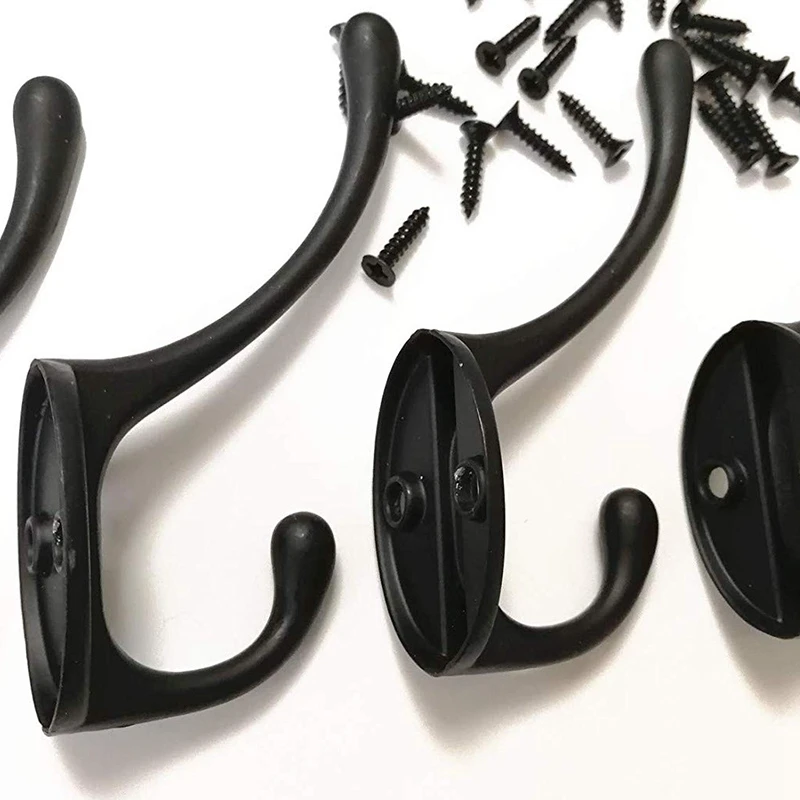 12 шт. в упаковке двойные крючки для пальто настенные металлические халатов