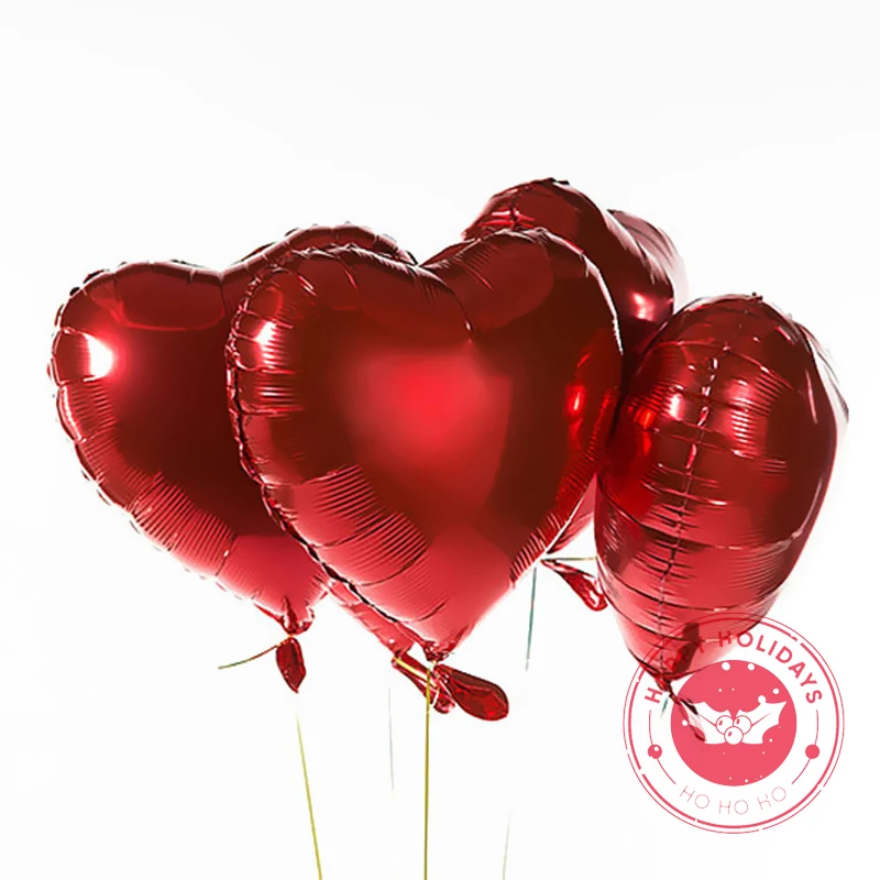 

1pcs 18inch Red Foil Ballon Heart Helium Balloons Wedding Happy Birthday Baloon Valentines Day Baby Shower Globos Supplies