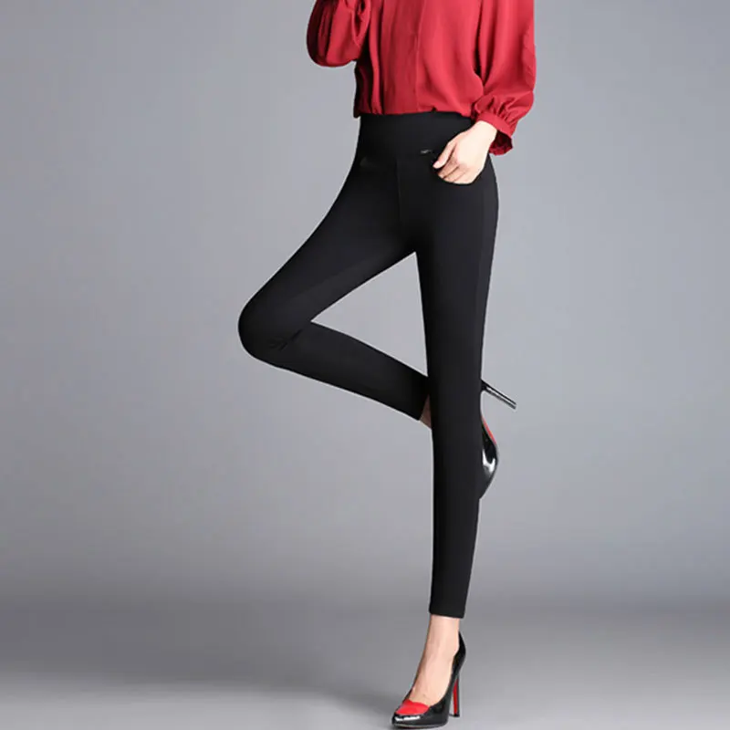 

2020 New Warm Pants Autumn Winter Skinny Thick Velvet Wool Fleece Leggings Women Trousers Cashmere Pant Female Plus Size