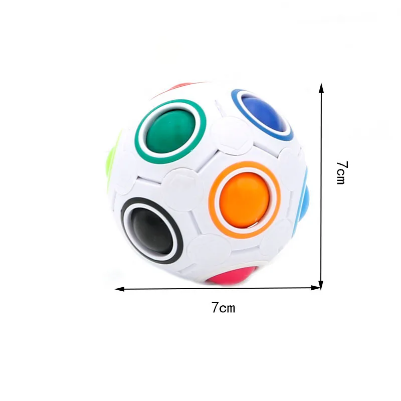 

Fun Creative Magic Cube Pop Antistress Toy Popite Luminous Stress Reliever Magic Rainbow Ball Fidget Toys