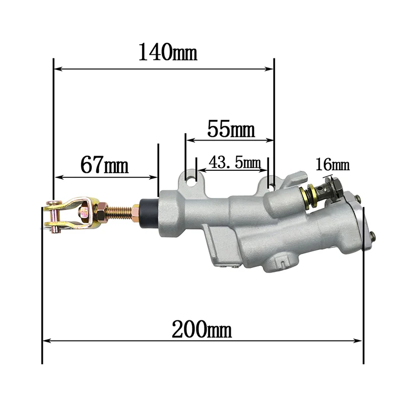 

Motorcycle Rear Hydraulic Brake Master Cylinder Pump A Word Pump For YAMAHA XT250 XG250 WR250F WR250 WR450 YZ125 YZ250 YZ450