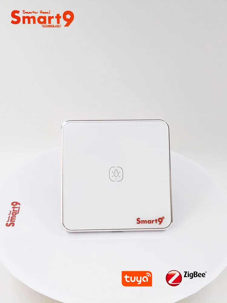 Smart9 ZigBee Wall Switch No Neutral Working with TuYa ZigBee Hub, Touch Button With Smart Life App Control, Powered by TuYa
