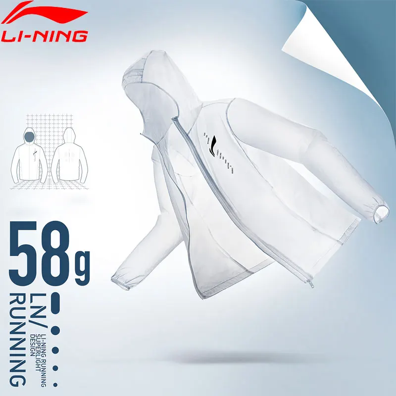 Мужская Легкая ветровка Li Ning для бега нейлоновая тонкая ветрозащитная подкладка