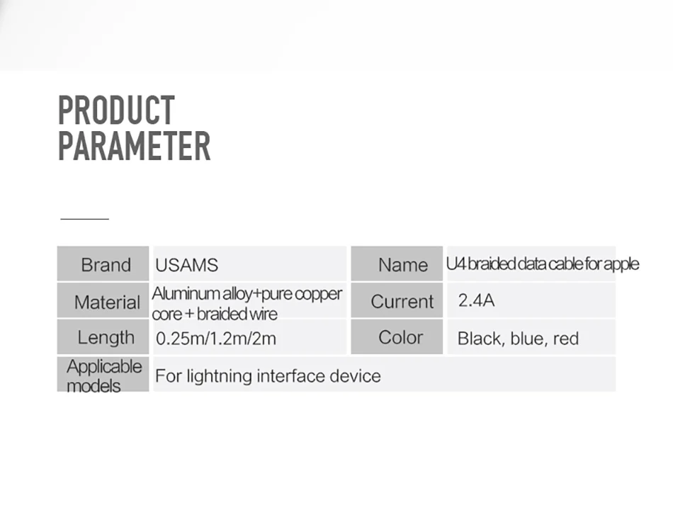 USAMS USB кабель для iPhone Быстрая зарядка для iPhone кабель светодиодный светильник USB кабель синхронизации данных для iPhone X 8 7 6 6S Plus 5 5C 5S SE