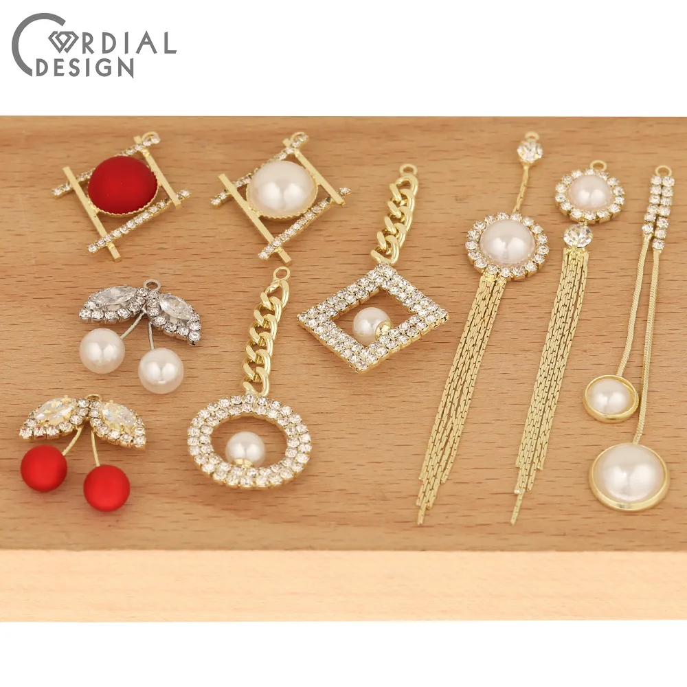 

Cordial Design 50Pcs Jewelry Accessories/Hand Made/DIY Making/Claw Chain/CZ Charms/Earrings Making/Jewelry Findings & Components