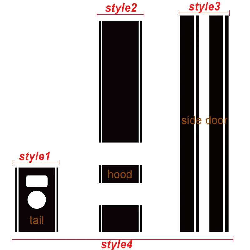 Автомобильные аксессуары Внешняя Автомобильная капот боковая дверь и задняя