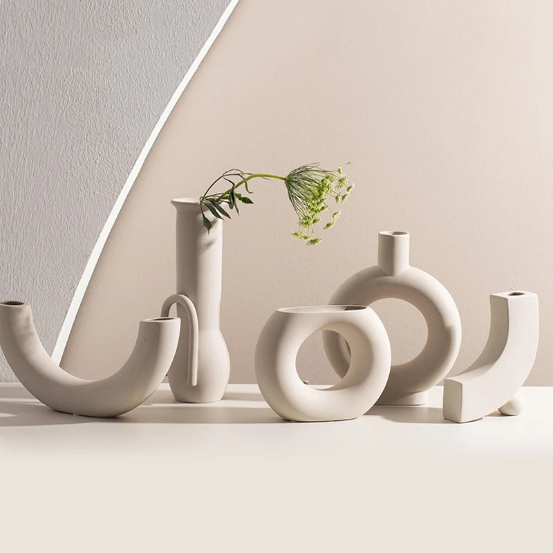 

Nordic Ins Ceramic Vase Home Decoration Ornaments Crafts Vegetarian Ceramic Flower Pot Art Vases Home Decoration Ornament Gifts