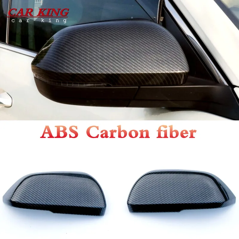 

For Volkswagen VW Atlas Teramont 2017 2018 ABS Carbon fibre Car rearview mirror cover Cover Trim car styling accessories 2pcs