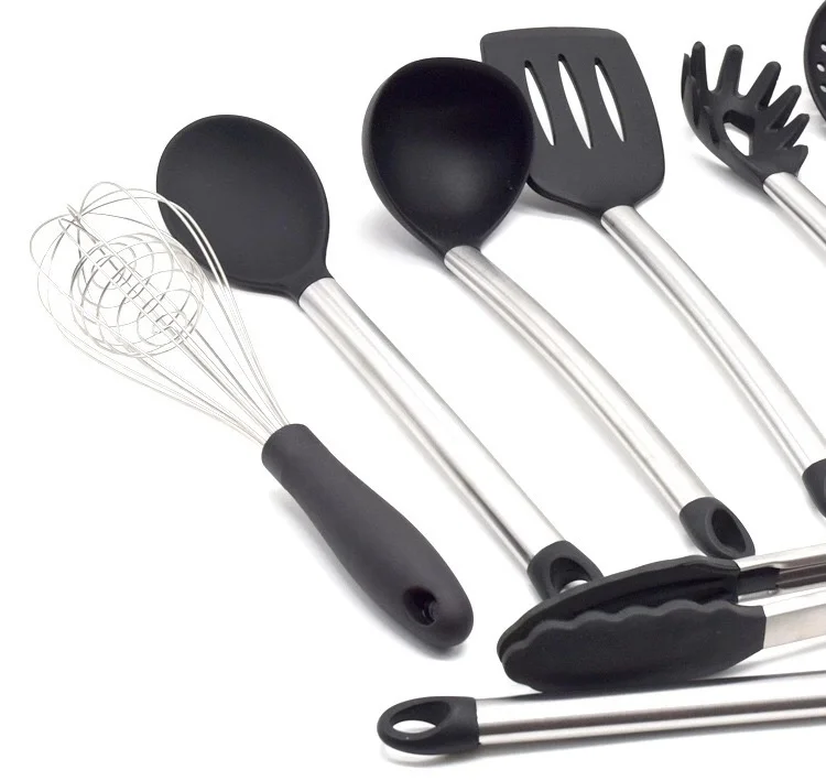 Набор инструментов для приготовления пищи силиконовая кухонная утварь ручка из