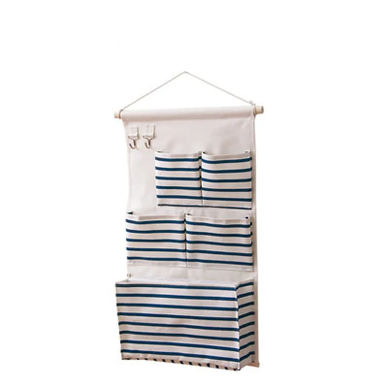 

Innovative Canvas Waterproof Storage Hanging Bag Hanging Door Behind Multi-layer Hanging Pocket Bedroom Bed Debris Storage Bag