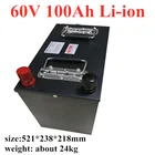 Водонепроницаемый 60V 100Ah литий-ионная аккумуляторная батарея с BMS для скутера для вилочных погрузчиков уборочная машина экскурсионный электромобиль AGV + 10A зарядное устройство