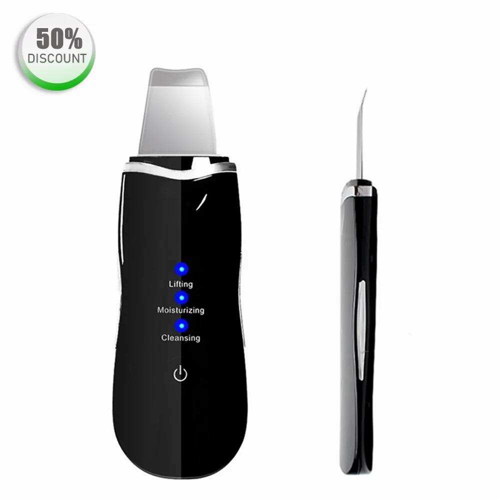 

New Ultrasonic Skin Scrubber Deep Cleaning Face Scrubber Vibrating Facial Cleansing Dropshipping 2020 Best Selling Products