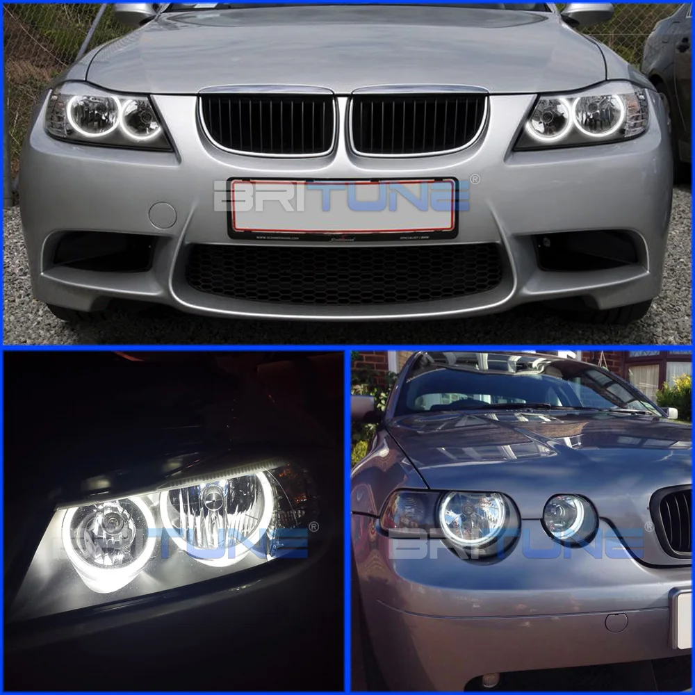 COB ангельские глазки тюнинг для BMW E46 ti/td Compact E83 E91 E90 X3 галогенные фары LED Halo DRL
