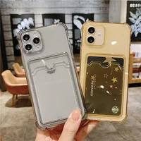 shockproof silicone phone case for xiaomi redmi note 10 pro 9s 10s 8 poco x3 nfc redmi 9t card slots soft transparent tpu cover