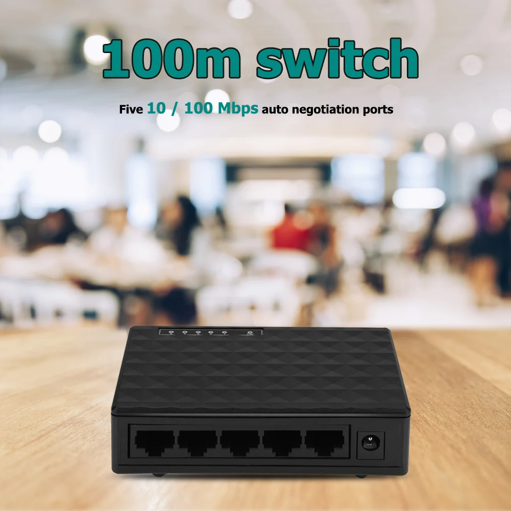 10/100 Мбит/с 5-портовый коммутатор Ethernet классические цвета Простой прочный RJ45 LAN