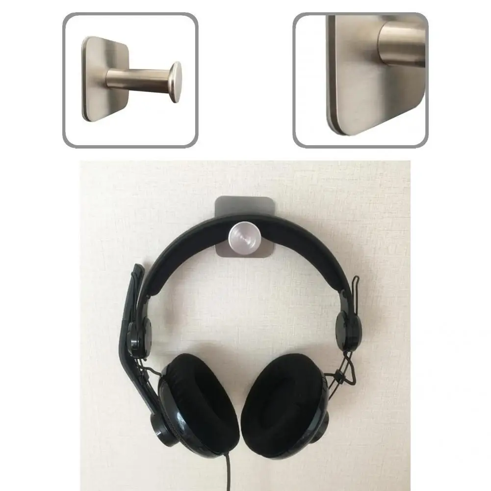 

Stainless Steel Useful Stainless Steel Headset Hanger Durable Headphone Holder Wall Mounted for Wall