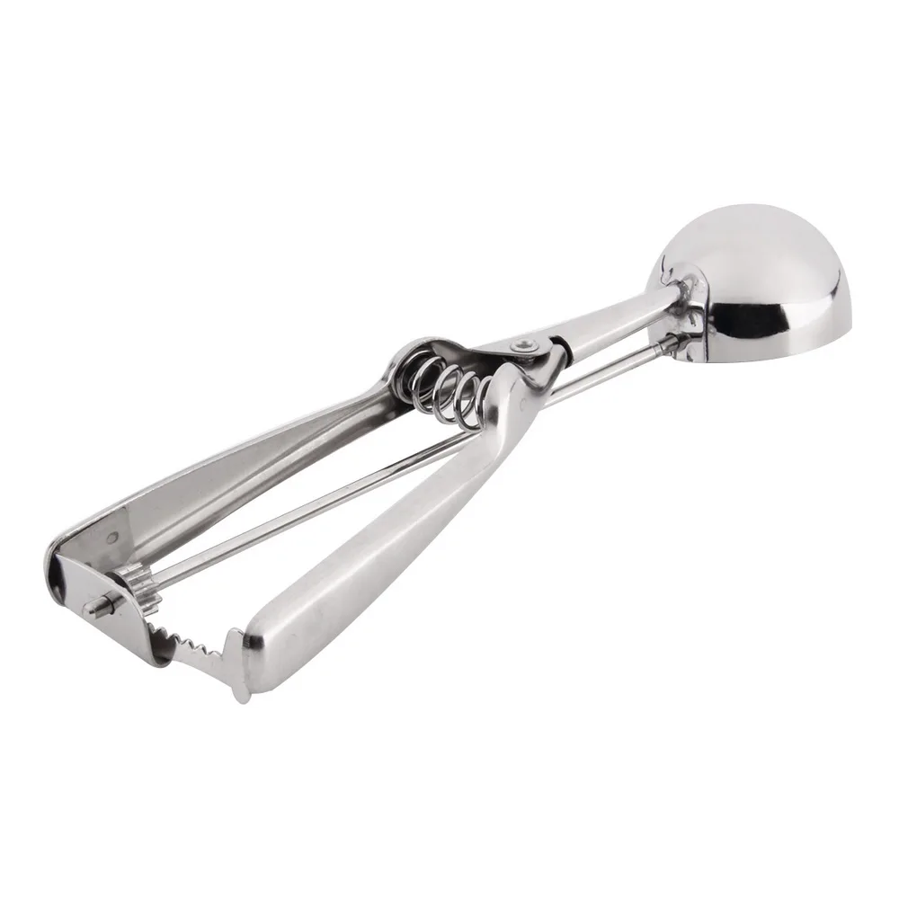 

4/5/6CM Stainless Steel Ice Cream Scoop Ice Ball Maker Kitchen Ice Cream Mash Potato Scoop Spoon Spring Handle Kitchen Accessori