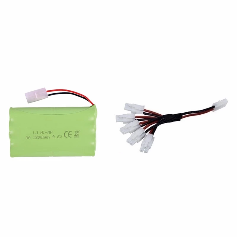 Модель H) Ni-MH 9,6 v 2400mah батарея+ USB зарядное устройство для Rc игрушки автомобиль Танк Поезд Робот Лодка пистолет AA 9,6 v перезаряжаемый аккумулятор - Цвет: White