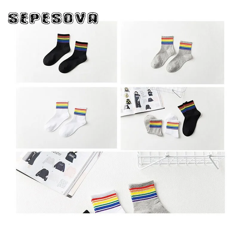 Радужная кожа модная женская дышащая удобная одежда для отдыха harajuku забавная