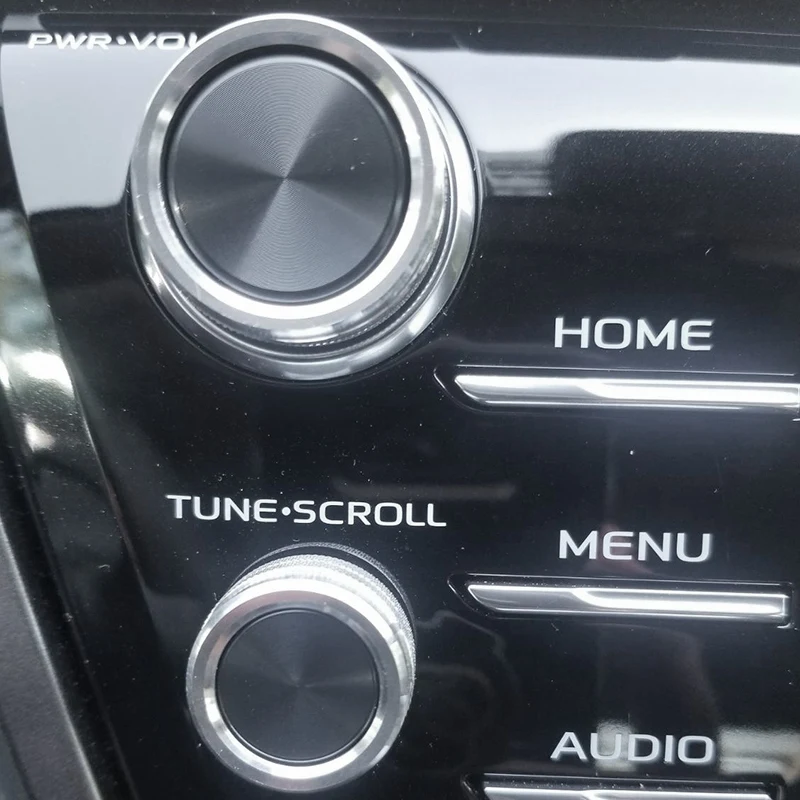 

5PCS Center Console Knobs AC Button+Audio+Function+Rear Mirror Knob Switch Cover for Camry 2018-2020