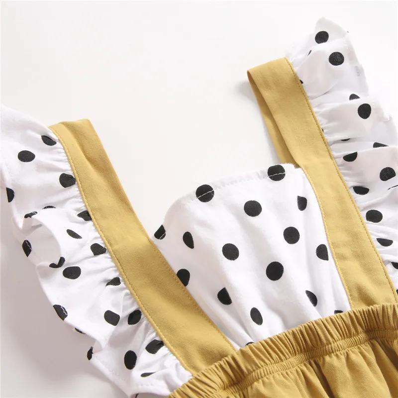 YALOODE летний модный комбинезон для новорожденных маленьких девочек хлопковый в