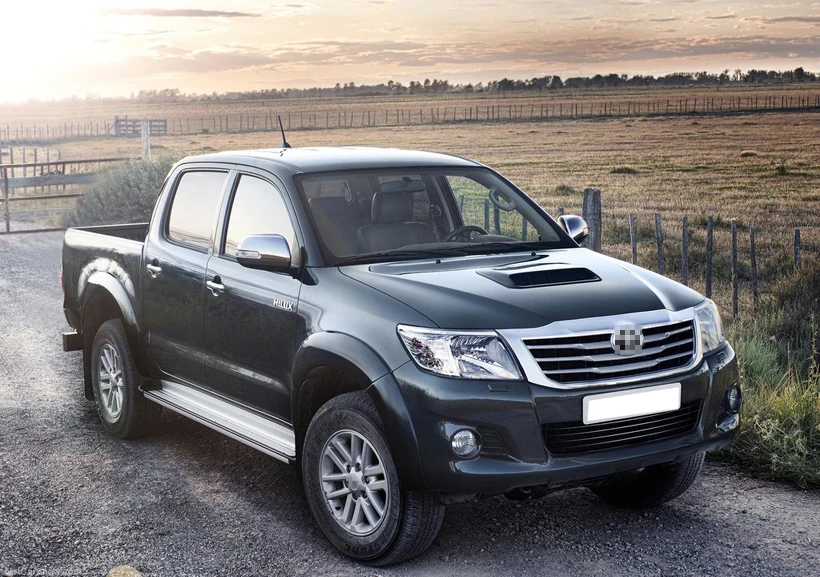 Боковая ступенчатая Беговая плата для Toyota Hilux Vigo 2008 2015 алюминиевый сплав надежное