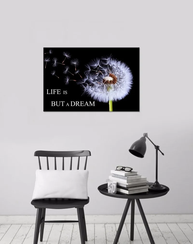 Плакат с летающим одуванчиком настенная Картина на холсте 1 шт. картина Life Is But A
