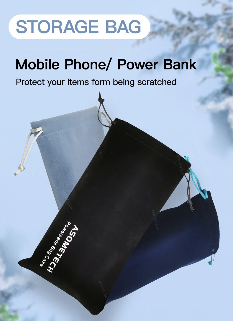 Power Bank Case Phone Pouch For Power Bank Mobile Phone Protection Travel Portable Storage Bag Soft Pouch Case Phone Accessories