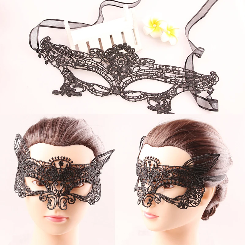 

Sexy Black Lace Eye Mask Women Party Masks for Masquerade Halloween Costumes Carnival Mask For Anonymous Mardi