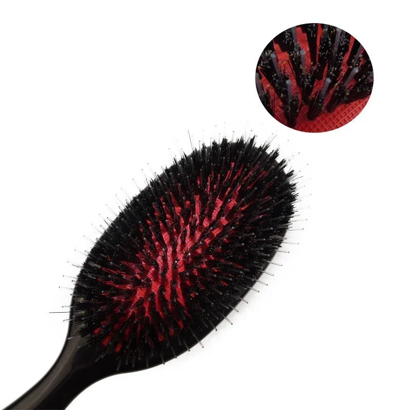 

1PC Oval Boar Bristle & Nylon Hair Comb Mini Anti-static Hair Scalp Massage Comb Hairbrush Salon Hair Brush Styling Tool